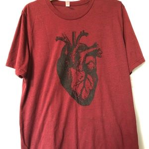 Anatomical heart print t-shirt